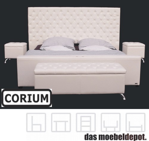 Lederbett doppelbett bett 180x200 weià schlafzimmer set ...