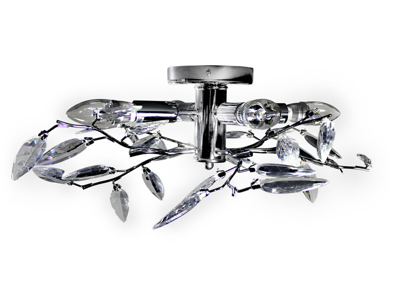 lux.pro® Deckenleuchte Deckenlampe Lampe Leuchte Mesh Kristall Chrom