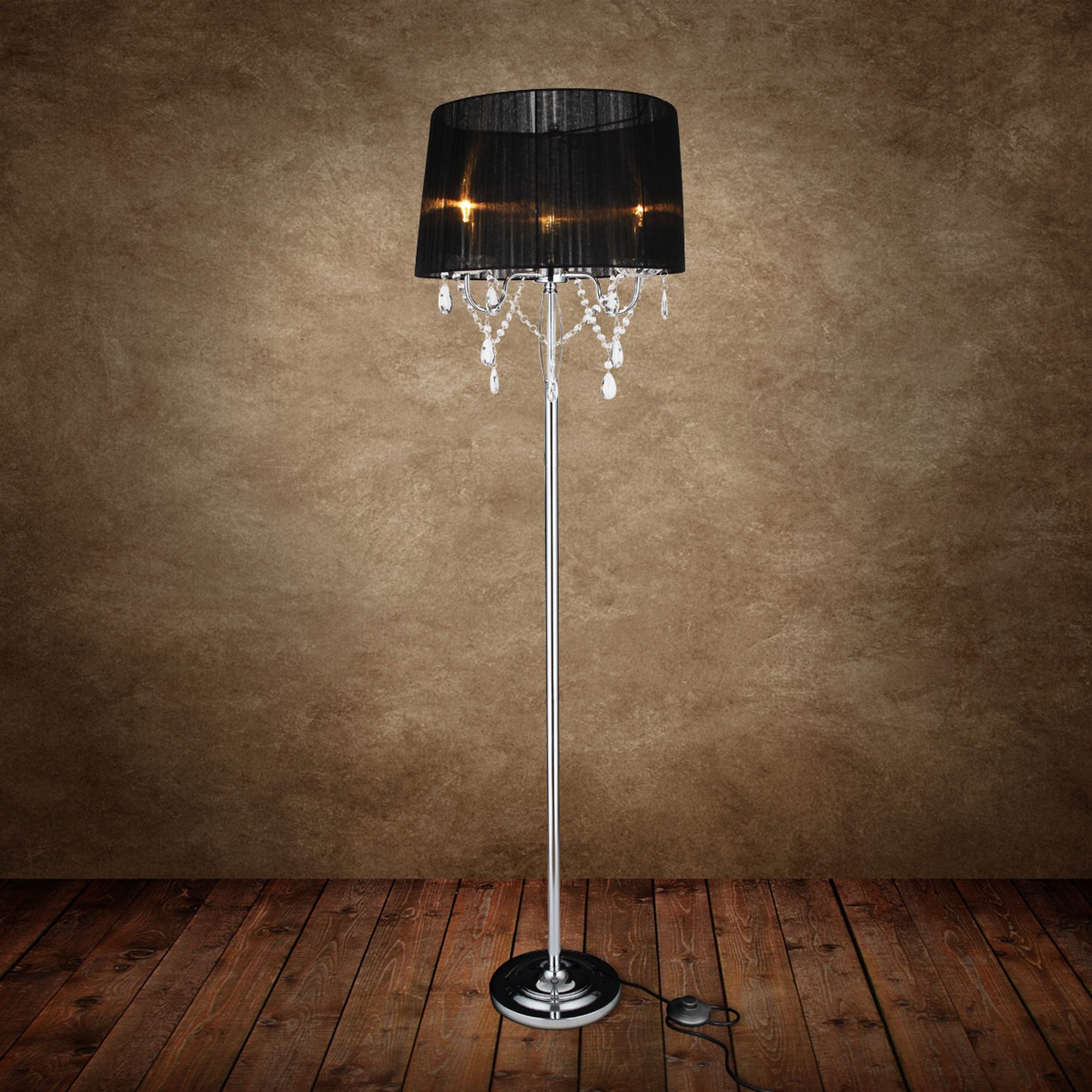 Standard Lamp Elegant Living Room Lamp with Crystal | eBay