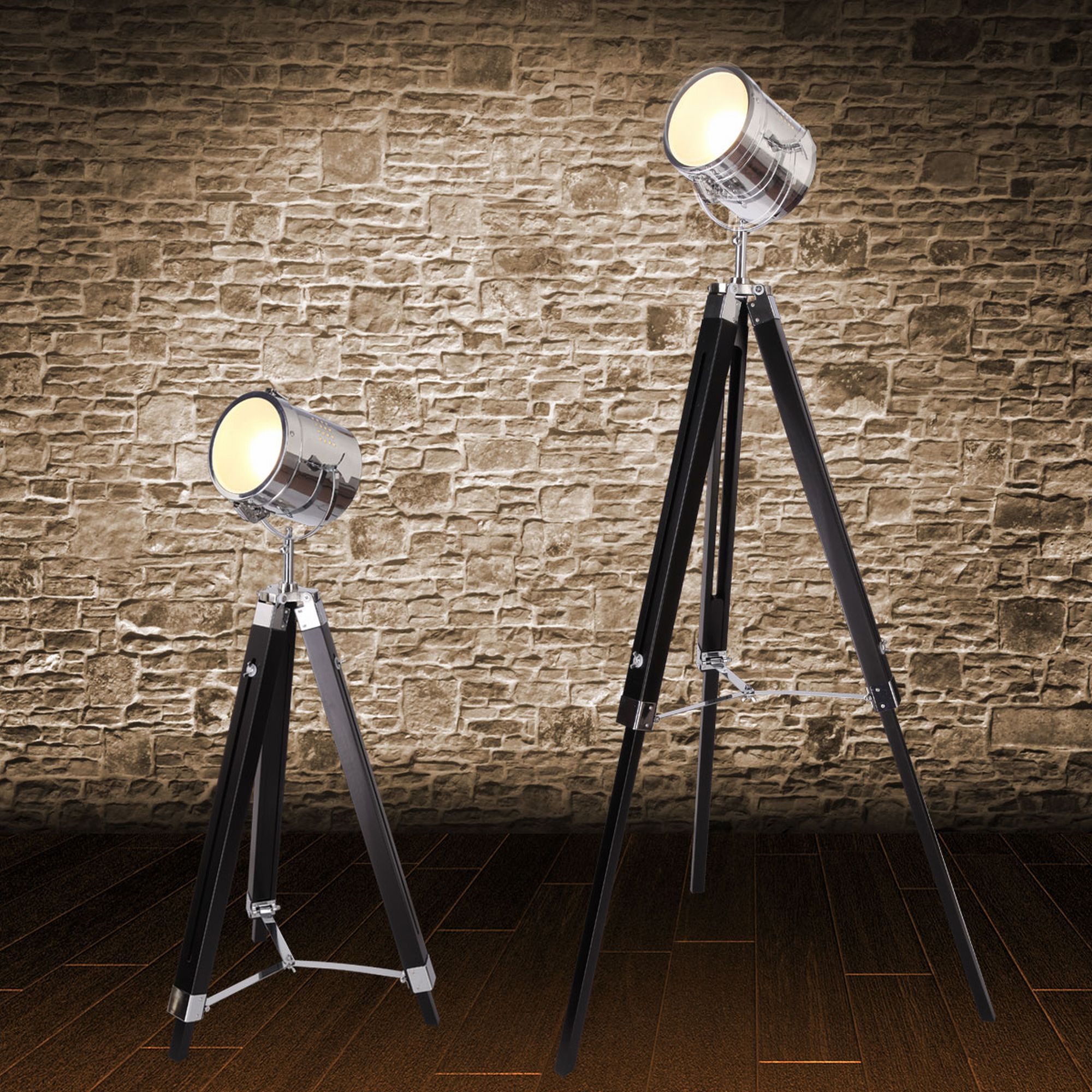 Moderne tripod teleskop stehleuchte