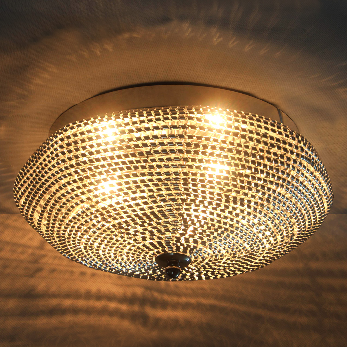 lux.pro® Deckenleuchte Deckenlampe Lampe Leuchte Mesh Kristall Chrom