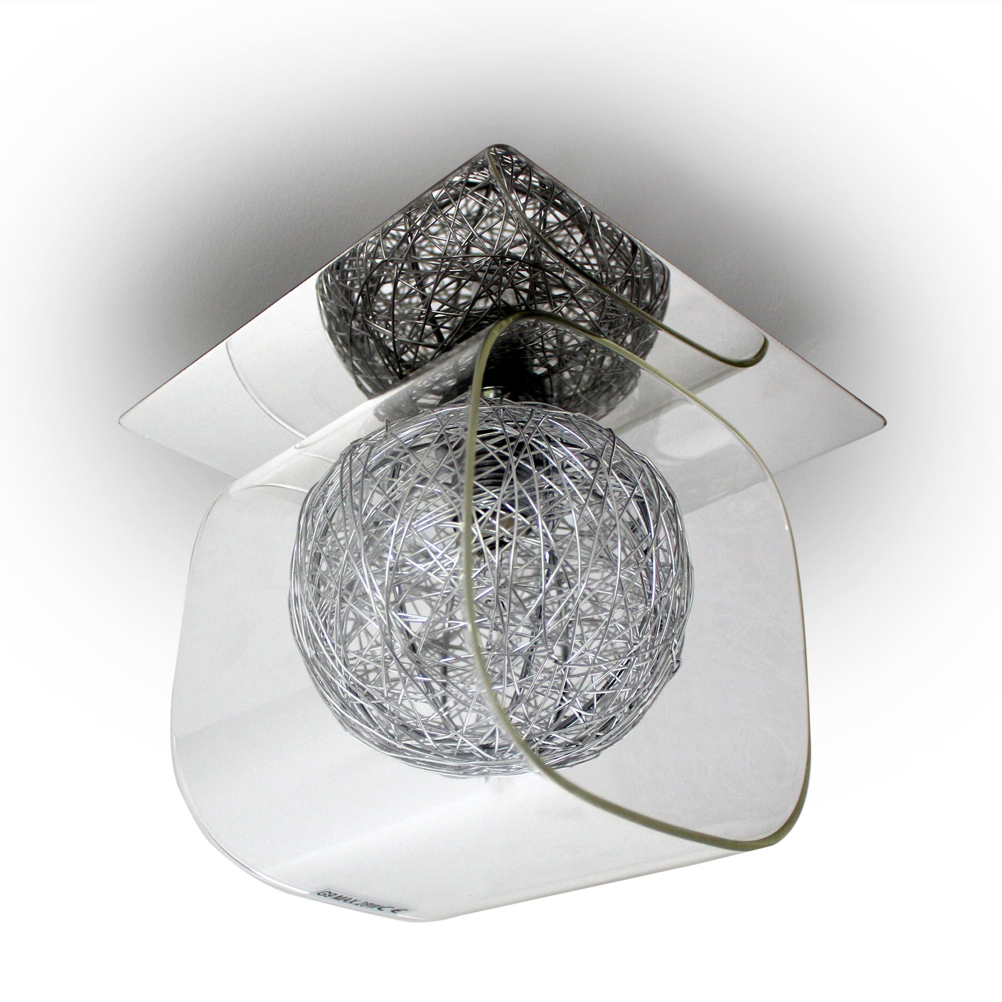 Lux.pro® deckenleuchte deckenlampe lampe leuchte mesh kristall ... Silber wohnzimmer amerika