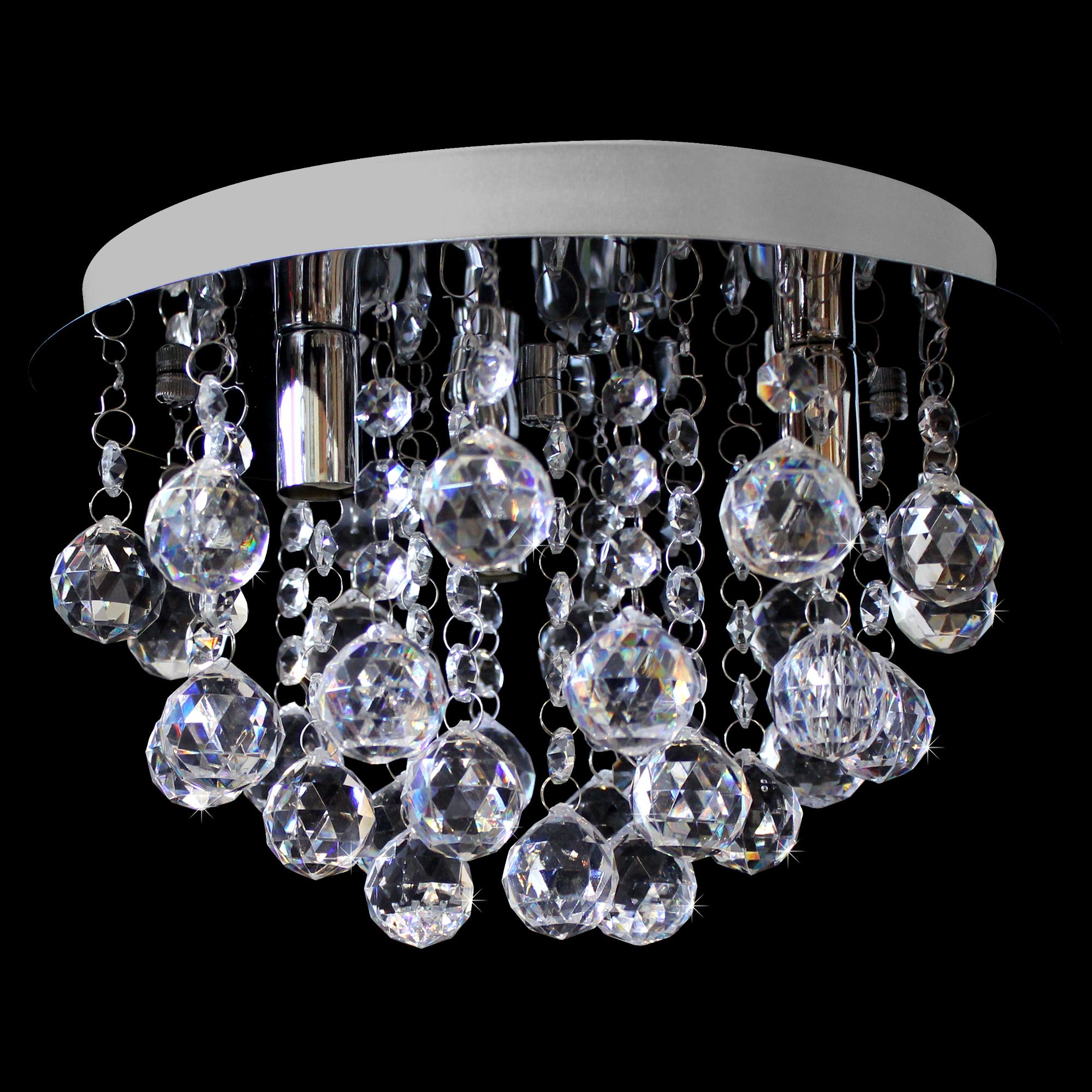 LuxPro LED Kristall Deckenleuchte Ø28cm Deckenlampe 3xG9 SMD Lüster
