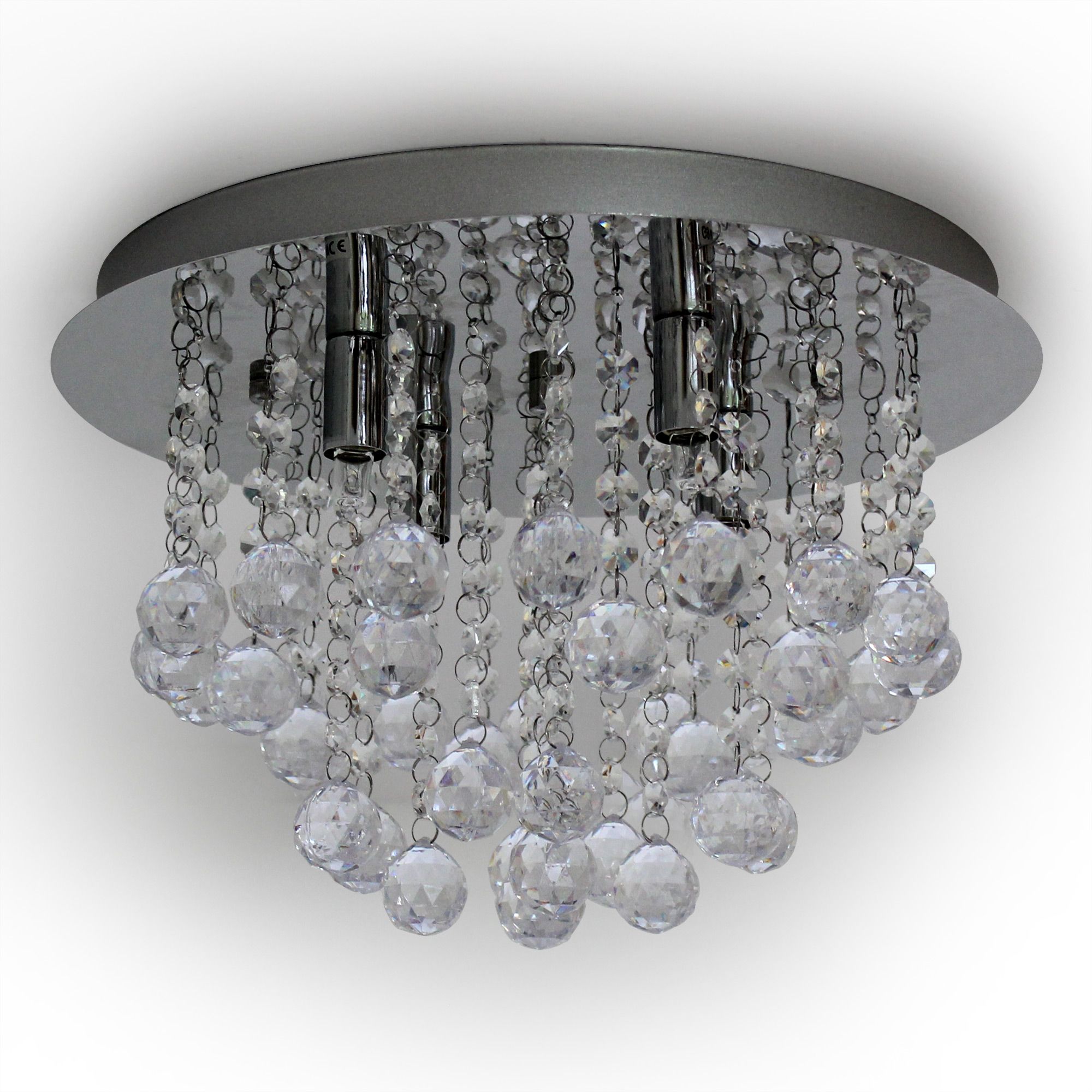 LuxPro LED Kristall Deckenleuchte Ø28cm Deckenlampe 3xG9 SMD Lüster