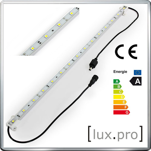 Lux.Pro LED-Lichtleiste Kaltweiß 50cm Alu Unterbauleuchte Leiste Strip 12V SMD