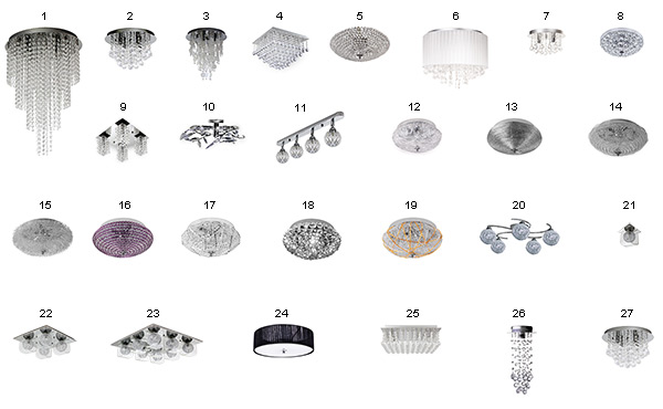 lux.pro® Deckenleuchte Deckenlampe Lampe Leuchte Mesh Kristall Chrom